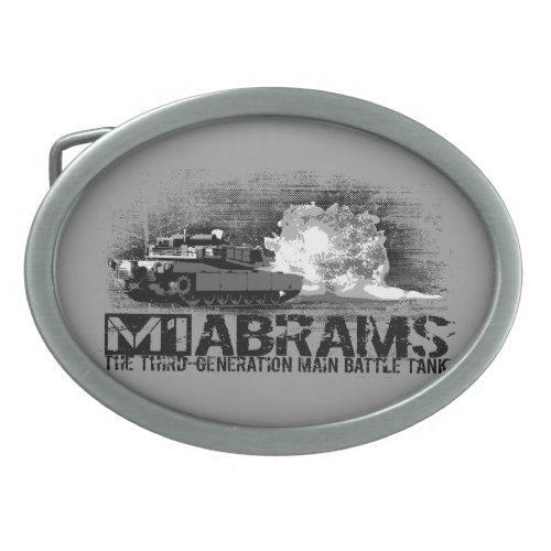 M1 Abrams Oval Belt Buckle