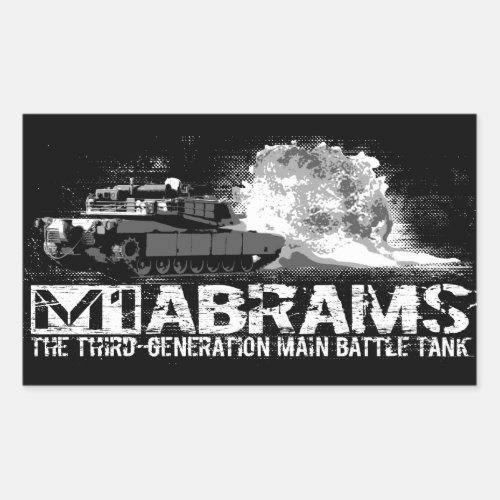 M1 Abrams Rectangle Stickers