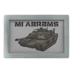 M1 Abrams Rectangular Belt Buckle