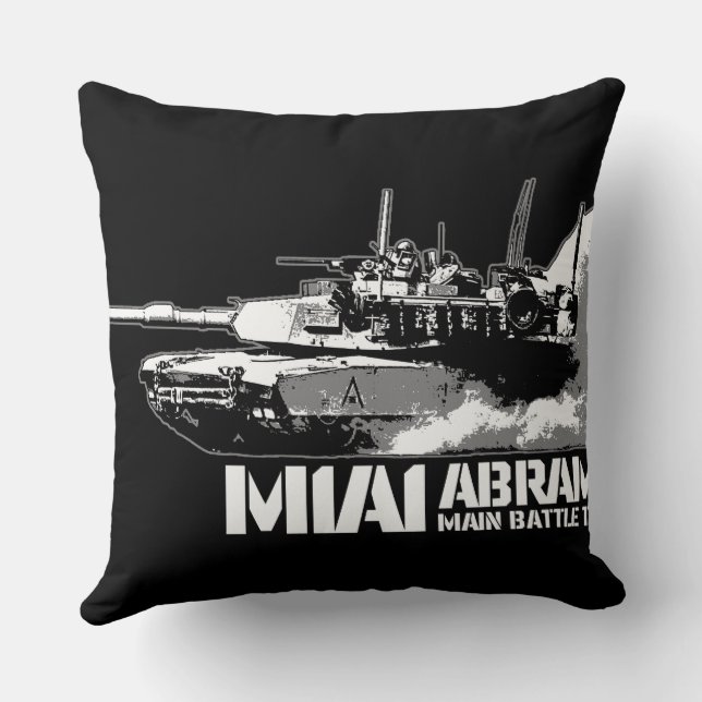 M1 Abrams Throw Pillow (Back)