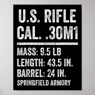 M1 Garand Rifle Funny Ww2 Vet World War Two Vetera Poster