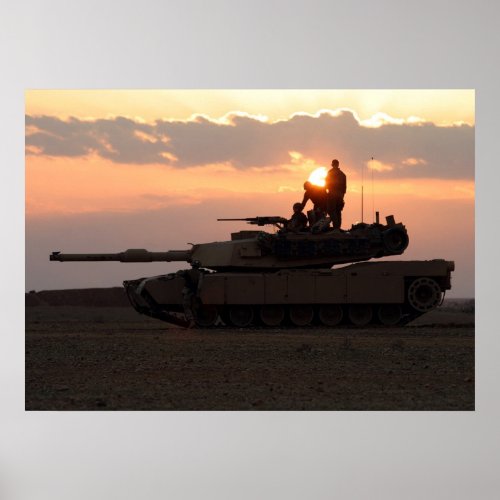 M1A1 Abrams Main Battle Tank Poster