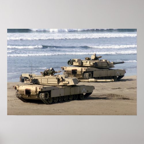 M1A1 Abrams Main Battle Tanks Poster