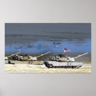 M1A1 Abrams Main Battle Tanks Poster