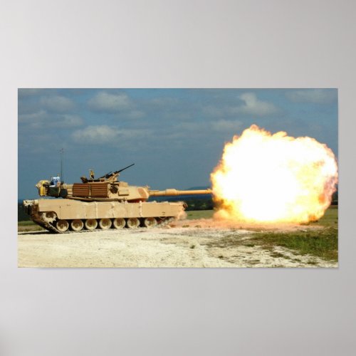 M1A2 Abrams Main Battle Tank Poster