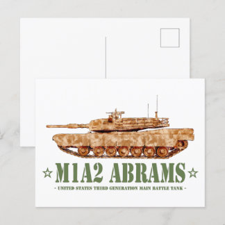 M1A2 Abrams US MBT Tank Desert Storm Veteran Postcard