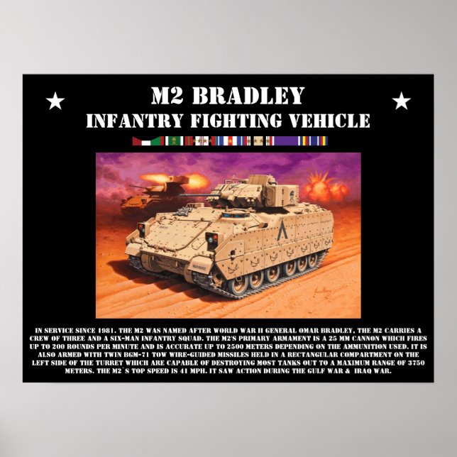 M2 Bradley Infantry Fighting Vehicle Poster (Front)