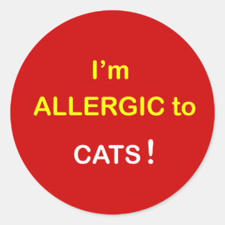 m2 - I'm Allergic - CATS. Classic Round Sticker
