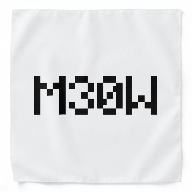 M30W [Leetspeak Animal Sounds] Bandana (Front)