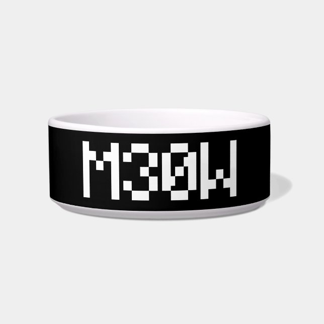 M30W [Leetspeak Animal Sounds] Bowl (Front)