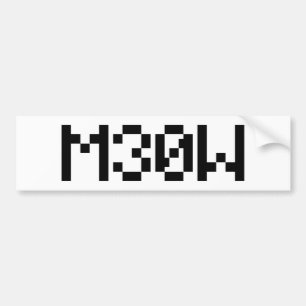 M30W [Leetspeak Animal Sounds] Bumper Sticker
