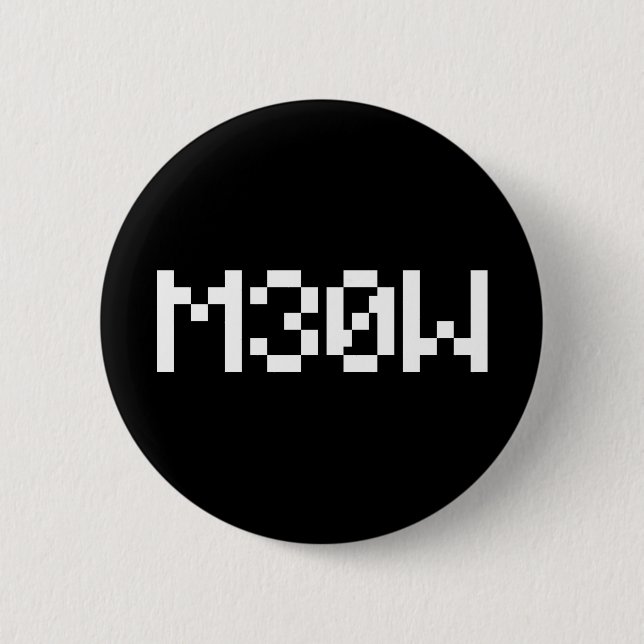 M30W [Leetspeak Animal Sounds] Button (Front)