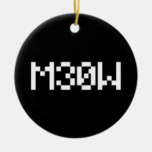 M30W [Leetspeak Animal Sounds] Ceramic Ornament