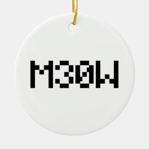 M30W [Leetspeak Animal Sounds] Ceramic Ornament