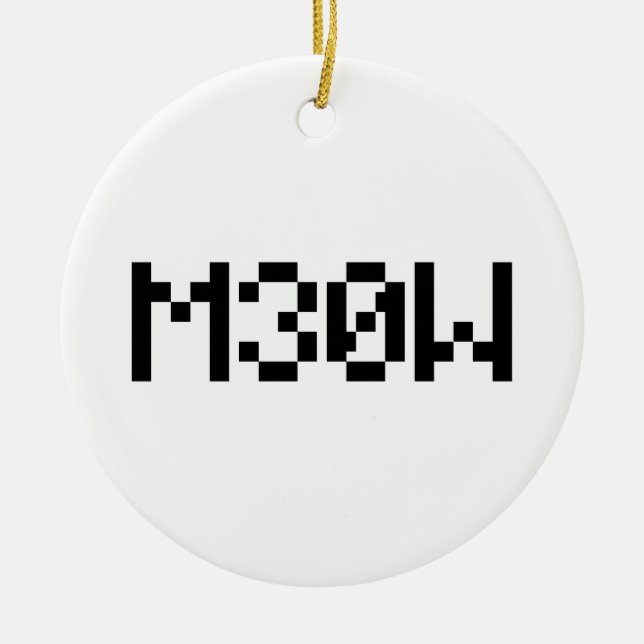 M30W [Leetspeak Animal Sounds] Ceramic Ornament (Front)