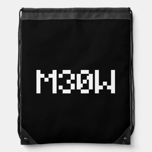 M30W Leetspeak Animal Sounds Drawstring Bag