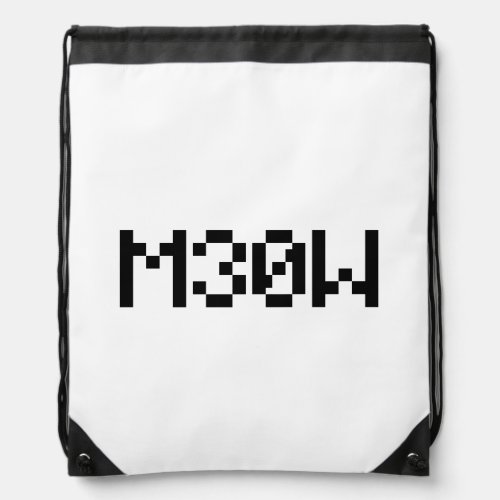 M30W Leetspeak Animal Sounds Drawstring Bag