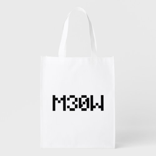 M30W Leetspeak Animal Sounds Grocery Bag