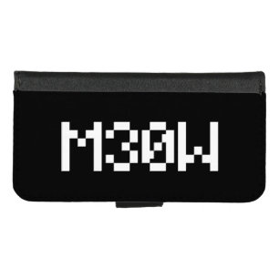 M30W [Leetspeak Animal Sounds] iPhone 8/7 Wallet Case