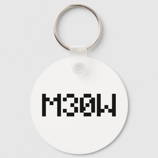 M30W [Leetspeak Animal Sounds] Keychain (Front)