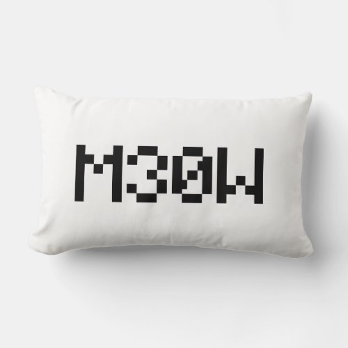 M30W Leetspeak Animal Sounds Lumbar Pillow