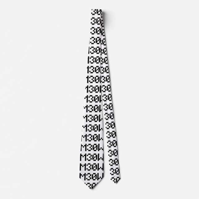 M30W [Leetspeak Animal Sounds] Neck Tie (Front)
