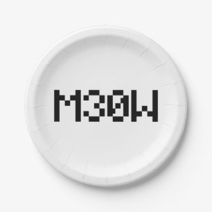 M30W [Leetspeak Animal Sounds] Paper Plates