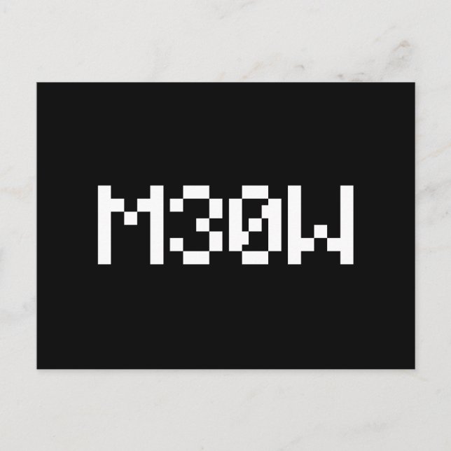 M30W [Leetspeak Animal Sounds] Postcard (Front)