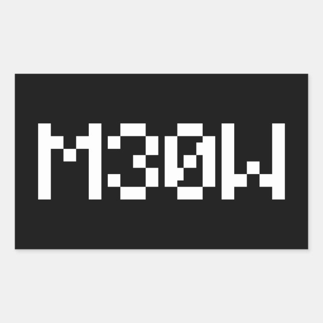 M30W [Leetspeak Animal Sounds] Rectangular Sticker (Front)