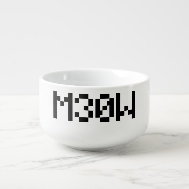 M30W [Leetspeak Animal Sounds] Soup Mug (Front)
