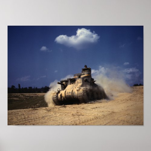 M3 Lee Tank Training _ Fort Knox _ 1942 Poster