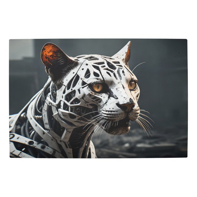 M3ch4n1c4lC4t v.3.3 Metal Print (Front)