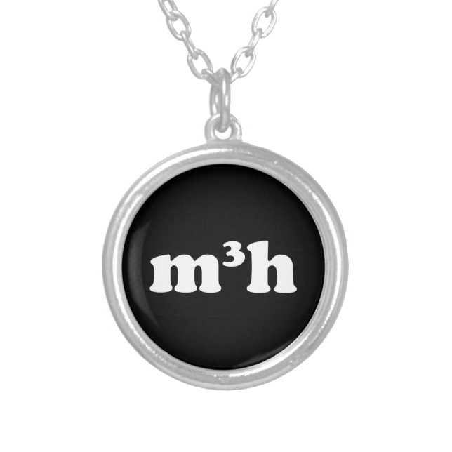 m3h silver plated necklace (Front)