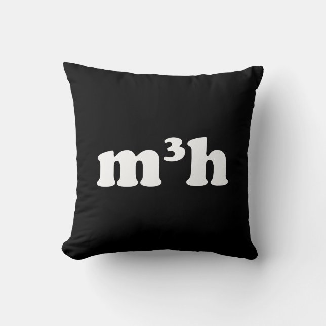 m3h throw pillow (Front)
