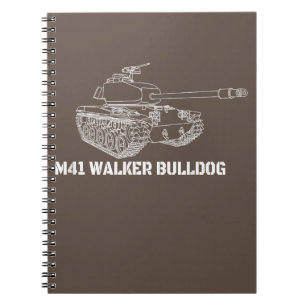 M41 Walker Bulldog American Light Army Tank Gift Notebook