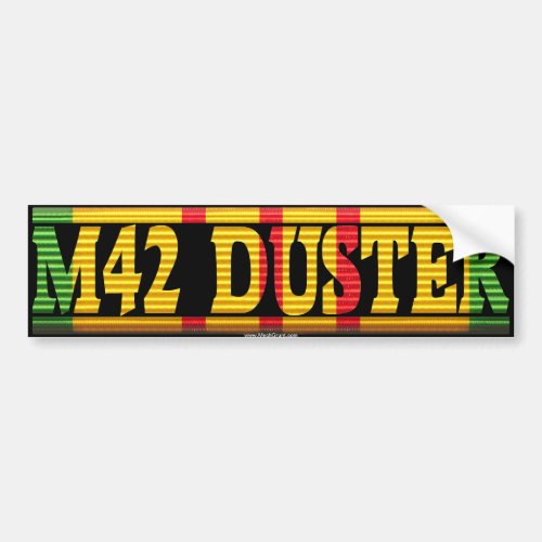 M42 Duster Vietnam Service Ribbon Bumper Sticker