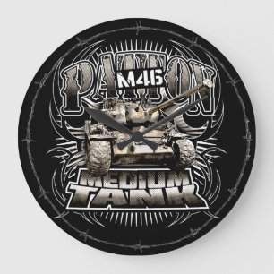 M46 Patton Large Clock Acrylic Wall Clock