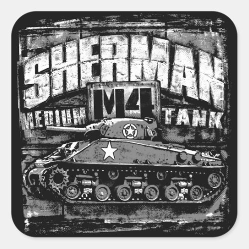 M4 Sherman Square Sticker
