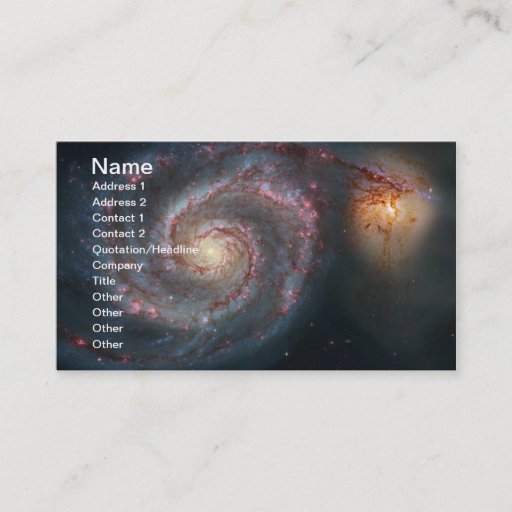 Customizable NASAs Whirlpool galaxy Business Card