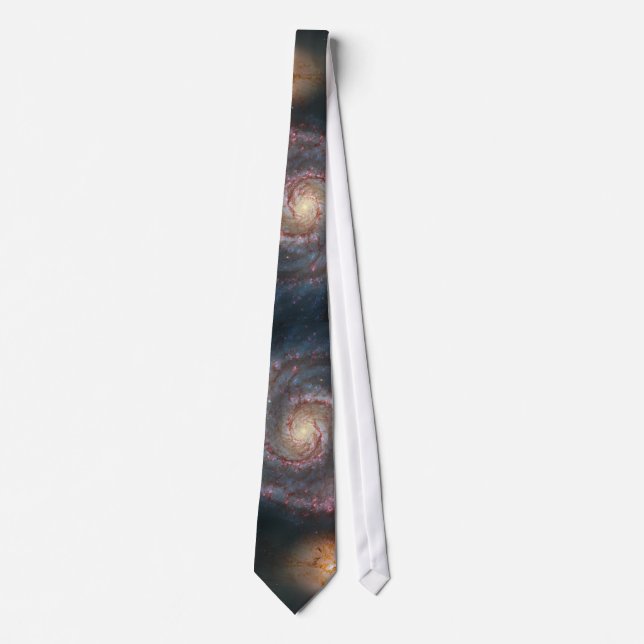 M51 Whirlpool Spiral Galaxy NASA Neck Tie (Front)