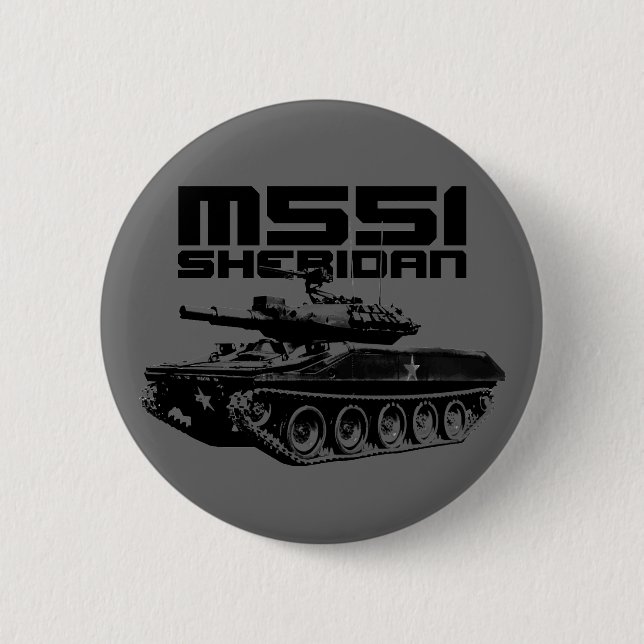 M551 Sheridan Pinback Button (Front)