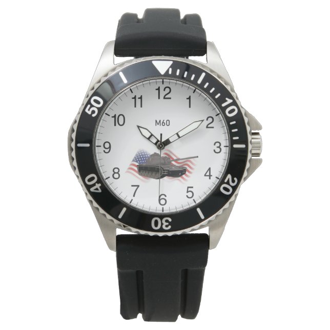 M60 American Battle Tank with American Flag Watch (Front)