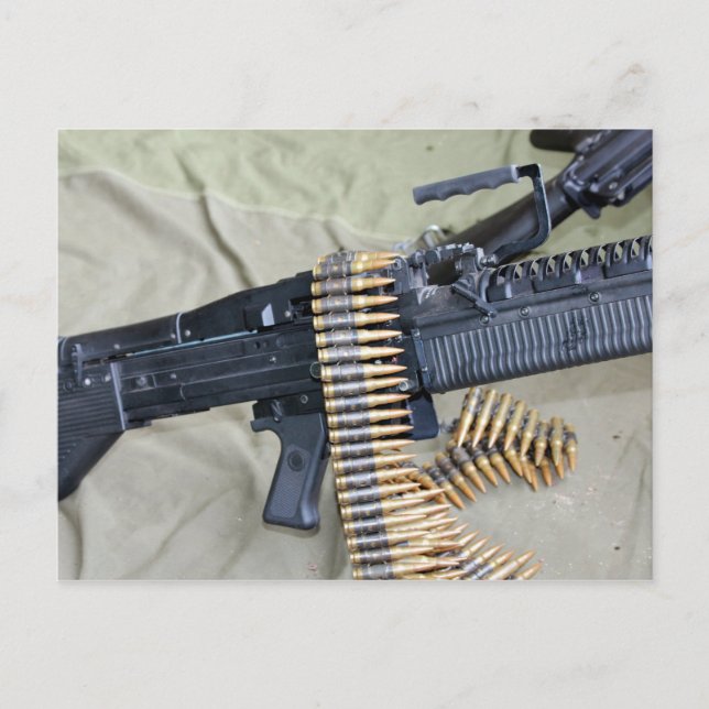 M60 Machine Gun & A Belt Postcard (Front)