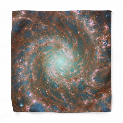 M74 Spiral Galaxy  NGC 628  Hubble  JWST Bandana