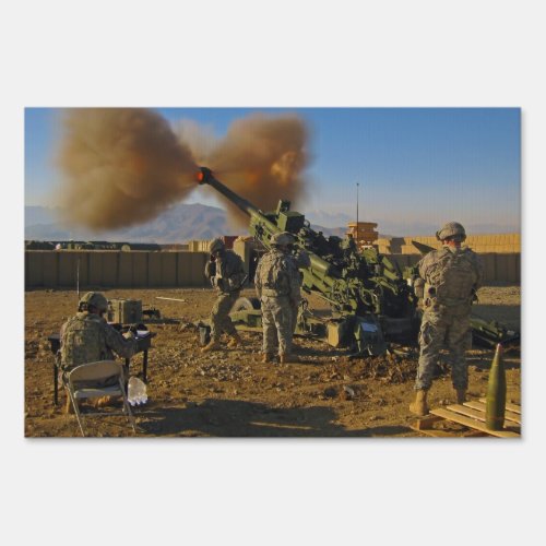 M777 Light Towed Howitzer Afghanistan 2009 Yard Sign