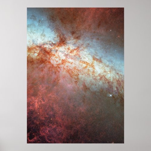 M82 Hubble Mosaic with 2014 Supernova Poster