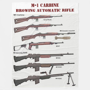 M-1 CARBINE and BAR Fleece Blanket