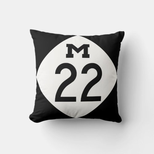 M_22 Michigan highway Throw Pillow
