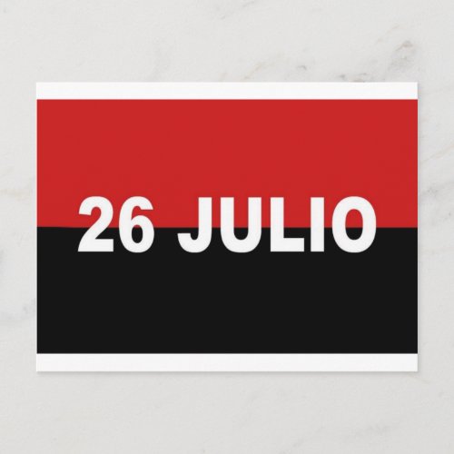 M_26_7 Flag _  Bandera del Movimiento 26 de Julio Postcard