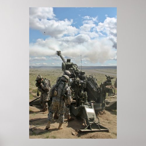 M_777 Howitzer Artillery Cannon Poster